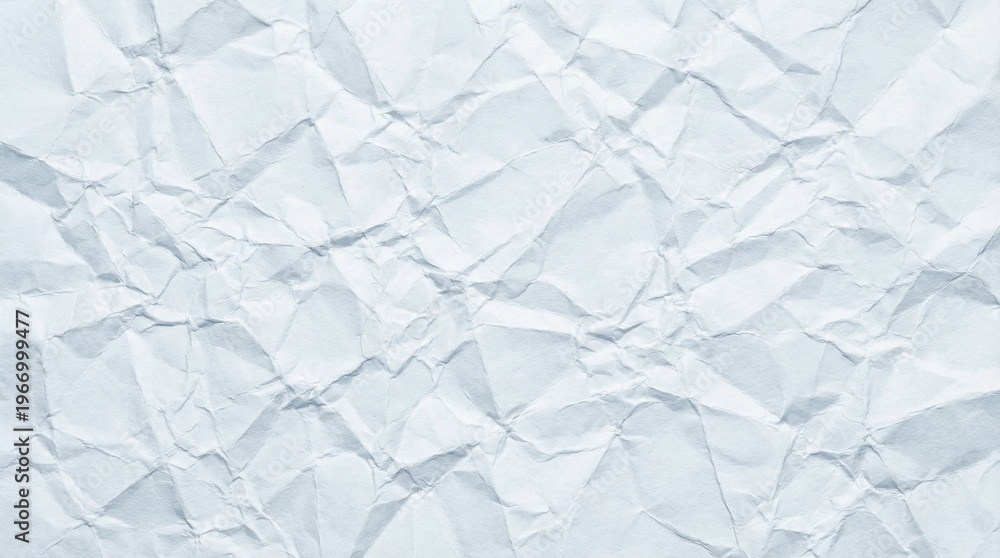 Obraz premium Intricate crumpled paper texture, light blue tones, dynamic folds and shadows