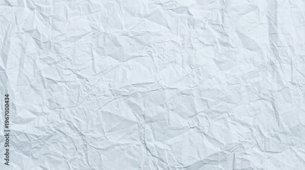 Naklejka premium Intricate crumpled paper texture, light blue tones, dynamic folds and shadows