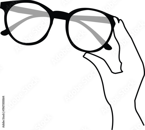 one hand holding a sunglass