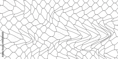 Curved net pattern. Seamless design for sportswear or equipment like soccer goals, volleyball nets, basketball hoops, hockey nets, and athletic gear. eps 10
