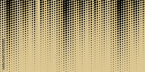 Energetic abstract sport background with beige brush stroke and halftone dots on black. Perfect for fitness posters, gym banners, extreme sport flyers, martial arts events, and athletic tournament.