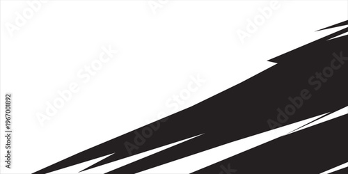 Abstract black and white background with spikes and zigzag line pattern art