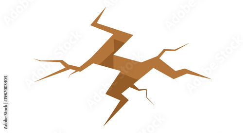 Brown Lightning Bolt Graphic.