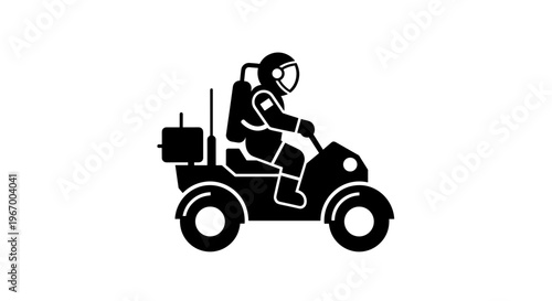 Delivery Rider on Motorcycle.