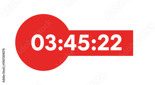 Digital clock with red display.