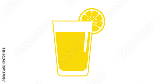 Glass of Fresh Lemonade Drink.