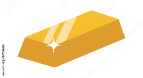 Golden Bar of Precious Metal.