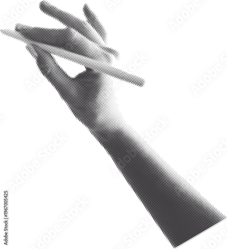 Halftone Pencil in Hand