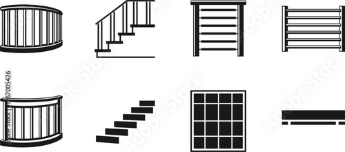 Lion and Lioness Silhouette Vector Set, Walking Male African Lion with Mane and Female Lioness Pride Icons Isolated on White Background