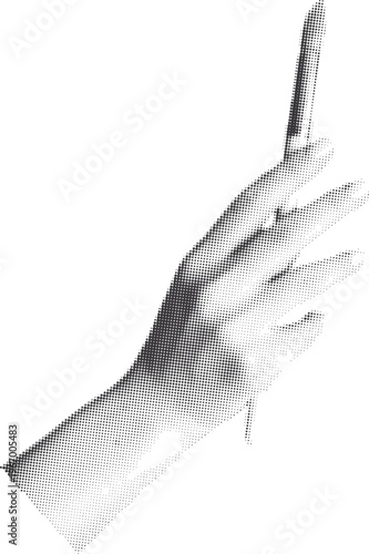 Halftone Brush in Hand