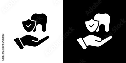 Dental Care Icon Sheet Black And White