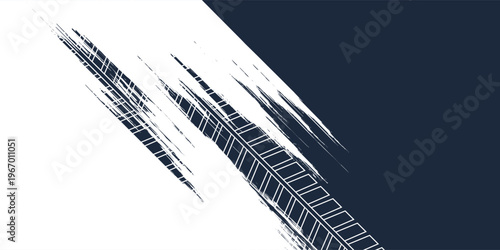 Auto tire tread grunge element. Car and motorcycle tire pattern, wheel tyre tread track. Black tyre print.