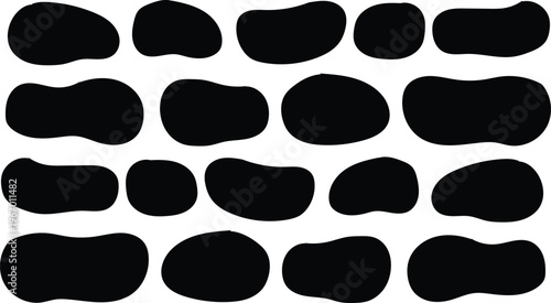 A minimalist illustration of black shapes on a white background