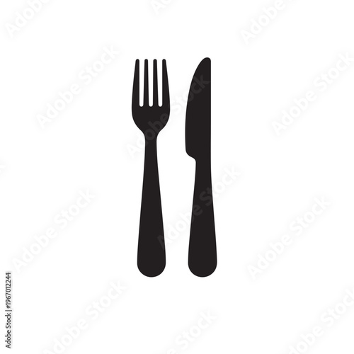 Fork and Knife Icon – Dining Cutlery Restaurant Symbol