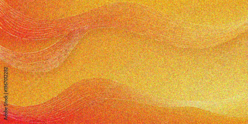 A vibrant abstract orange background featuring a grunge watercolor texture and golden light patterns on an old vintage paper canvas backdrop