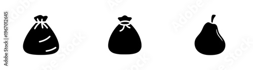 Silhouette of a bean bag, detailed