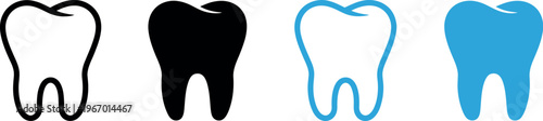 Tooth icon vector representing dental clinic logo, human teeth, oral hygiene, dentist sign, and molar enamel symbol illustration
