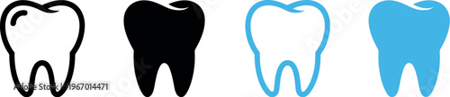 Tooth icon vector representing dental clinic logo, human teeth, oral hygiene, dentist sign, and molar enamel symbol illustration
