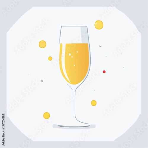 お祝いのシャンパングラス パーティーや記念日のベクターイラスト