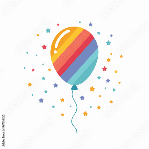 カラフルなパーティーバルーン お祝いとイベントのベクターイラスト