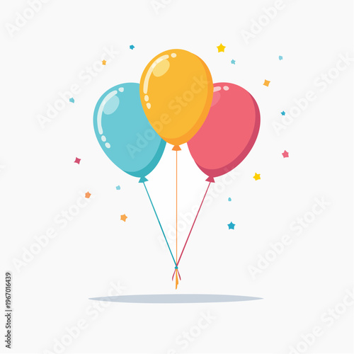 カラフルなパーティーバルーン お祝いとイベントのベクターイラスト