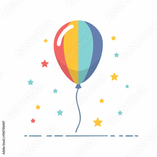 カラフルなパーティーバルーン お祝いとイベントのベクターイラスト