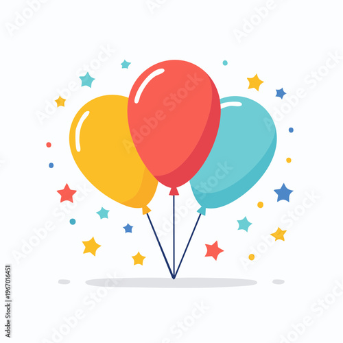 カラフルなパーティーバルーン お祝いとイベントのベクターイラスト
