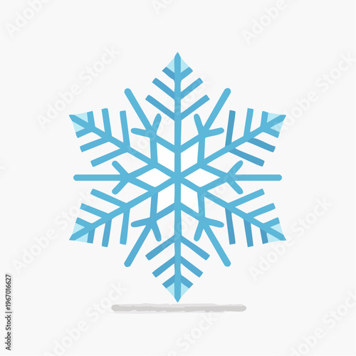 美しい対称性を持つ雪の結晶 冬のシンボルベクターイラスト