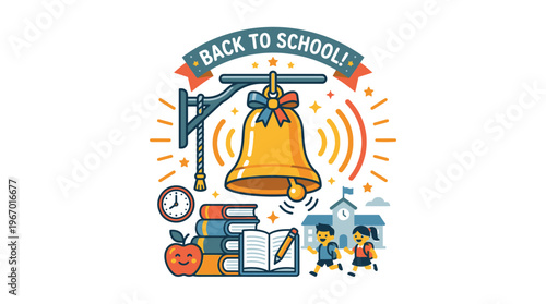 School Bell Back to School Icon.