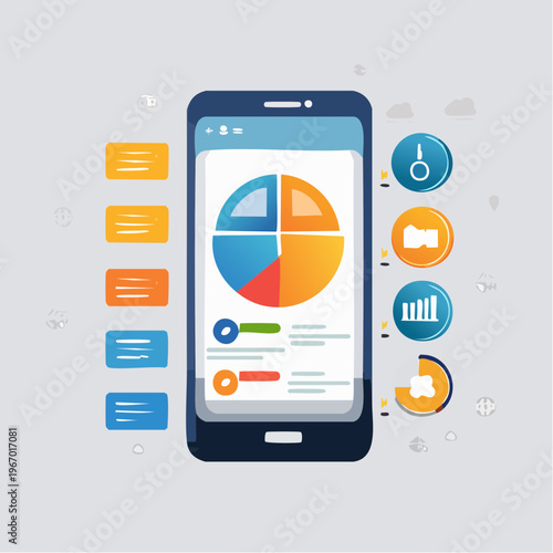 モバイルアプリのUIデザイン要素 ボタン・チャート・ダッシュボード