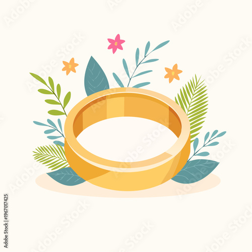 永遠の愛を誓う結婚指輪 ブライダルのベクターイラスト