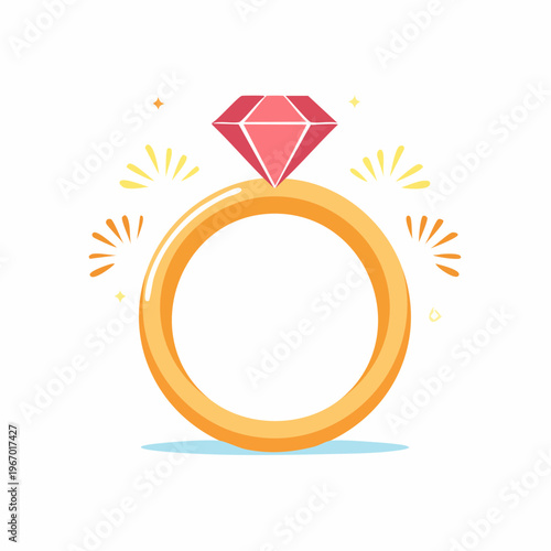 永遠の愛を誓う結婚指輪 ブライダルのベクターイラスト