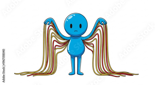 Powerful and enigmatic abstract humanoid figure crafted from intertwined organic textures, showcasing a dynamic and imposing presence, symbolizing strength and unique form