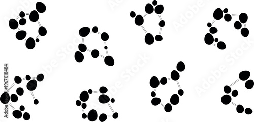 Easter day celebration black easter egg silhouette pattern for spring holiday greetings and decorations