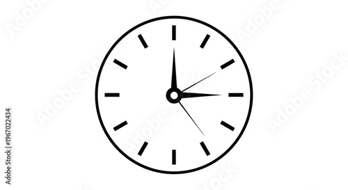 Clock illustration showing time concepts isolated on white background