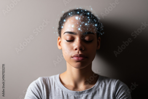 Mindfulness Meditation with Neural Energy and Brain Calmness Visualization
