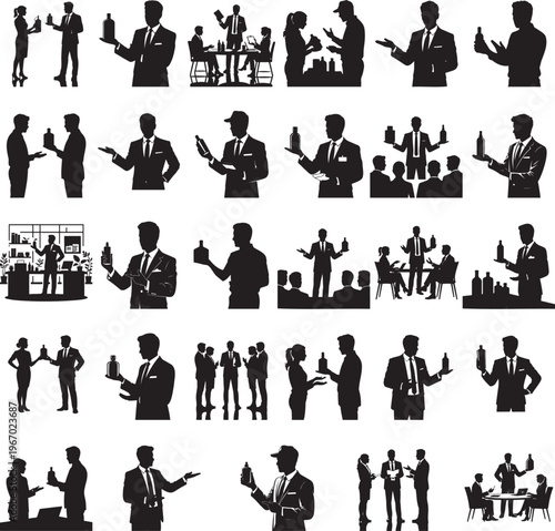 salesperson presenting new product