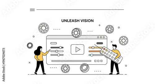 Art of team for film and work and web and video to build a new skill