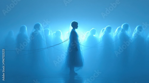 Intergenerational trauma concept with inherited emotional patterns