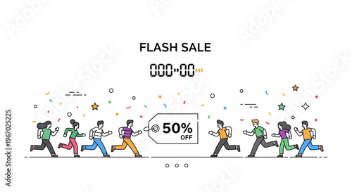 Run fast to get big flash sale deal tag fifty off for all men girls