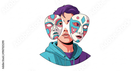 Stylized modern chair illustration in vibrant colors, showcasing contemporary furniture design and aesthetic appeal for interior decor projects, perfect for graphic assets