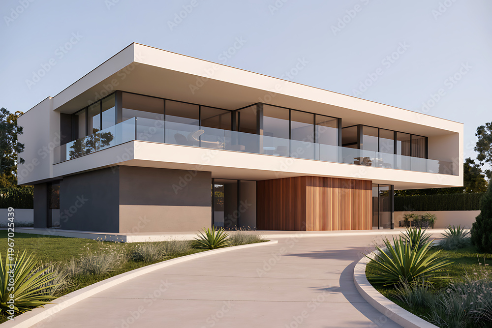 Fototapeta premium modern house in the morning