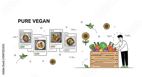 A man blog pure vegan food crop crate web app diet info site map list