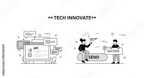 API Web Tech App Dev Send Mail Work Plan Goal Team User Chat Link Data