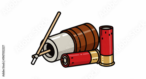 Fuse ignites artillery shells for festive or combat display