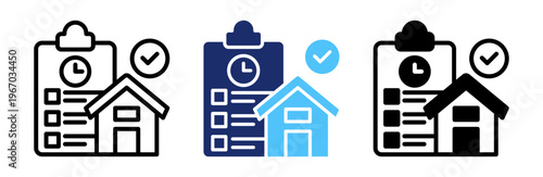 Property Planning Icon Collection Glyph & Mixed Style 