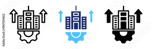 Urban Development Icon Collection Glyph & Mixed Style 