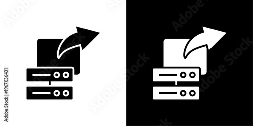 Shared Hosting Icon Sheet Black And White