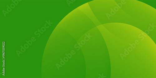 Green light abstract background with green glowing diagonal circle lines. minimalist dynamic smooth shapes. Modern geometric lines pattern.
