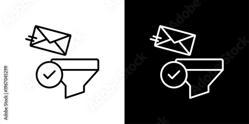 Spam Filters Icon Sheet Black And White